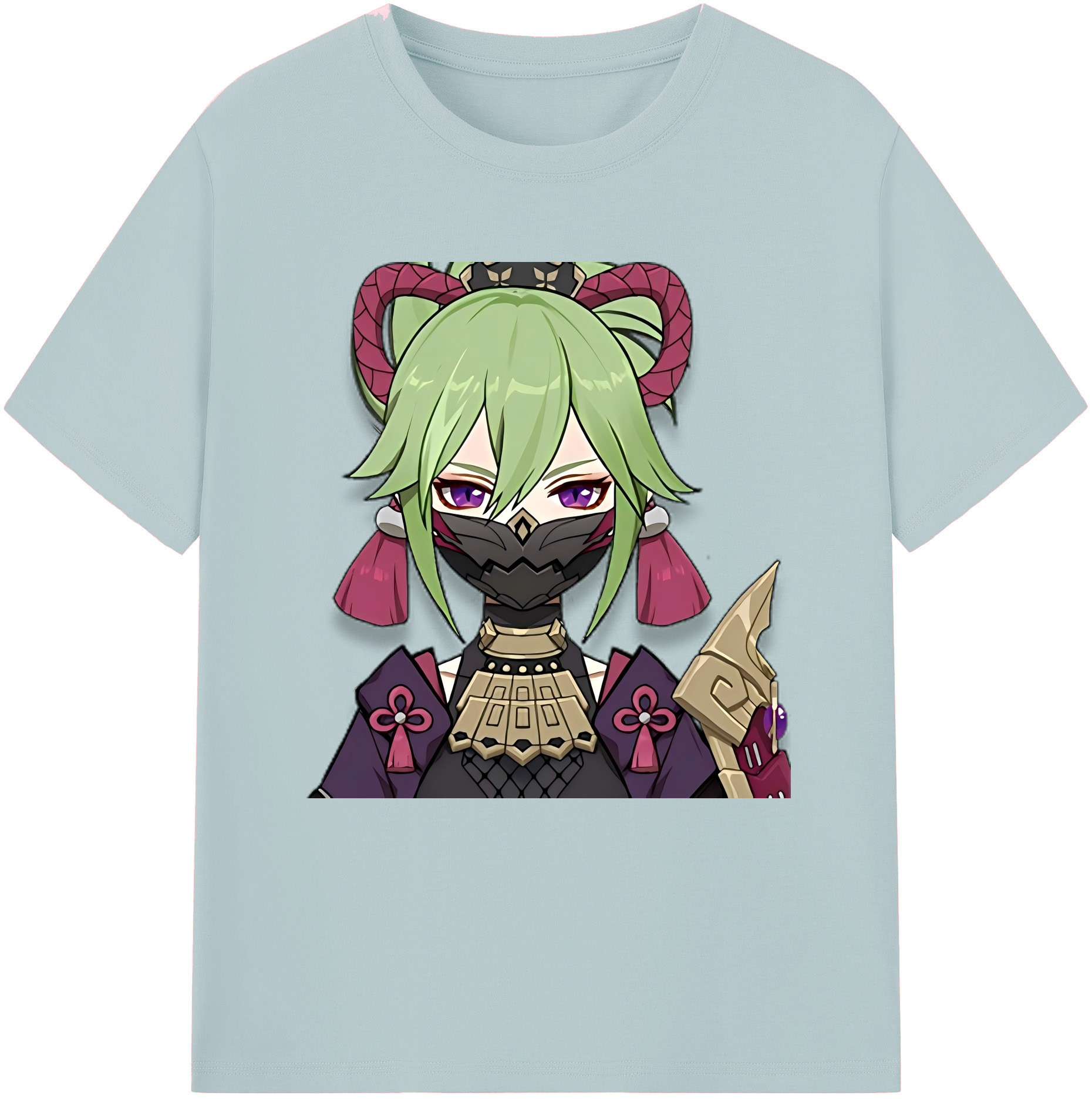 げんし神  久岐忍 くき しのぶ genshin Kuki Shinobu 綿100％半袖Tシャツ（フロントプリント）